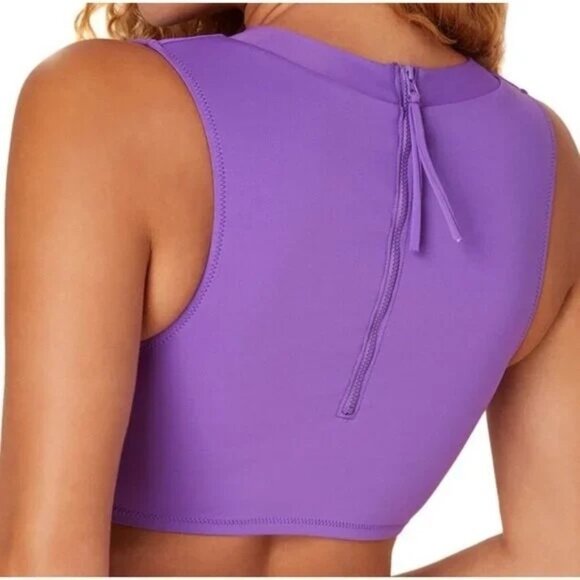 Andie Swim The Venice High Neck Top Violet Purple Size Medium - Picture 7 of 10